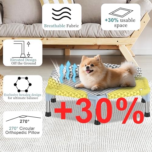 Kuntrust Orthopedic Dog Bed for Small Dogs，U-Shaped Bolster ，Up to 75 lbs - Image 2
