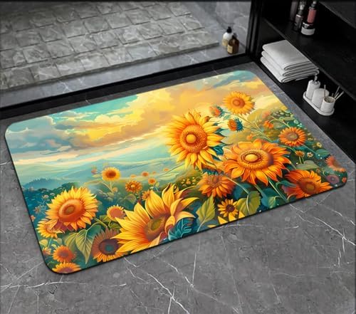 Memory Foam Bath Mat Flannel Absorbing Water Floor Carpet 29x17 in - Image 5