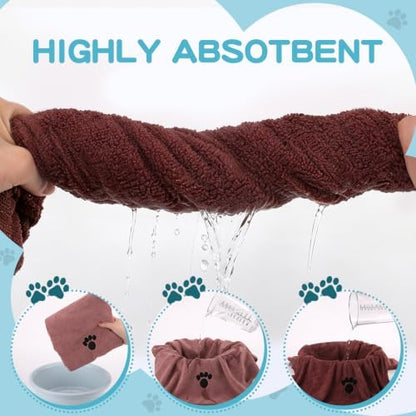 Microfiber Dog Towels 6 Pack, Perfect Shower & Bath Supplies - Image 4