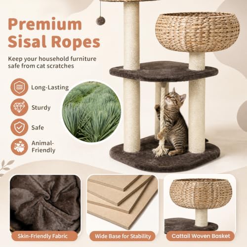 PETSITE 41 Inch Modern Cat Tree - Image 3