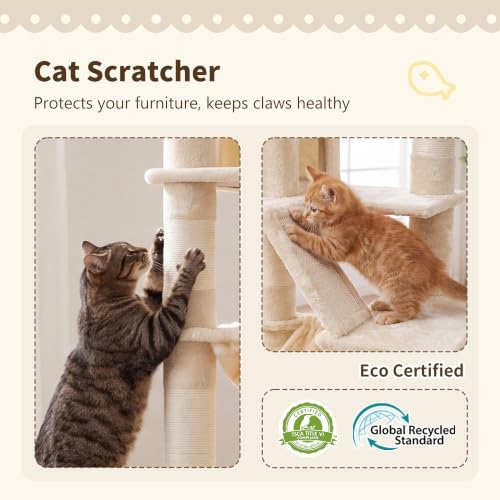 Heybly Cat Tree, 71-Inch-Tall Tower - Image 4