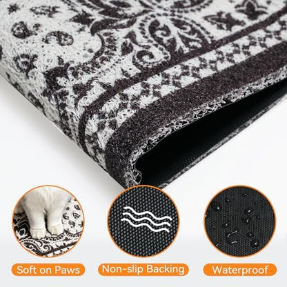 Cat Litter Mat, Waterproof & Non-Slip Backing, Litter Box Catcher, Soft on - Image 2