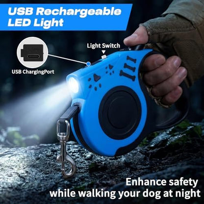 Retractable Dog Leash with USB Rechargeable Flashlight - Image 2