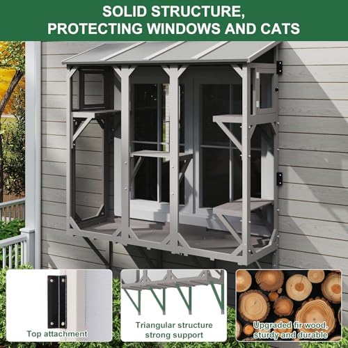 ketive Cat Catio Expandable Window Box Enclosure - Image 4