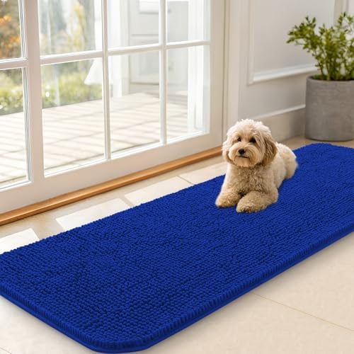 OLANLY Dog Door Mat for Muddy Paws 59x20, Super Absorbent Chenille Mud Mat by OLANLY