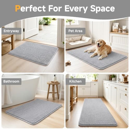 Ophanie Grey Door Mat Runner 60x36, Muddy Mats - Image 7