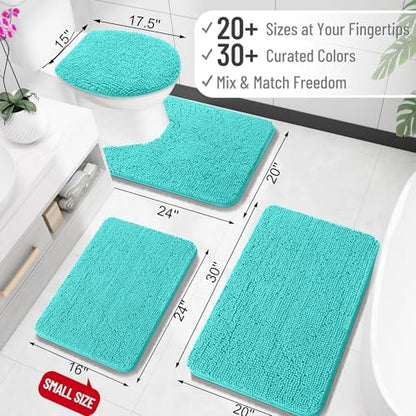 OLANLY Bathroom Rugs 32x20, Extra Soft Absorbent Chenille Bath Rugs - Image 2