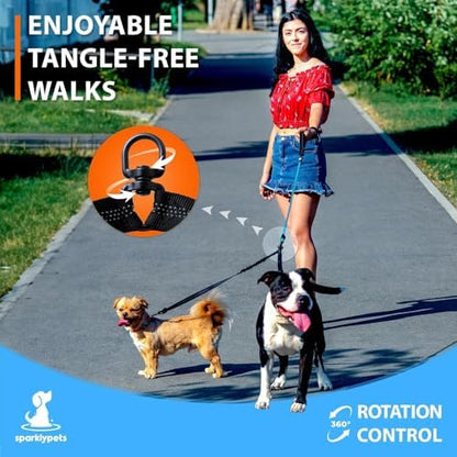 SparklyPets Double Dog Bungee Rope Leash - Image 6