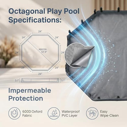 PJYuCien 2-in-1 Octagonal Dog Playpen Bottom Pad - Image 5