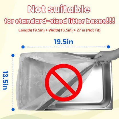 160 Count Automatic Cat Litter Box Liners Bags 27"x13" Drawstring Handle - Image 5