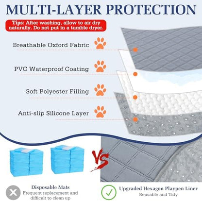 Pawaboo 2-in-1 Small Animals Playpen - Image 2