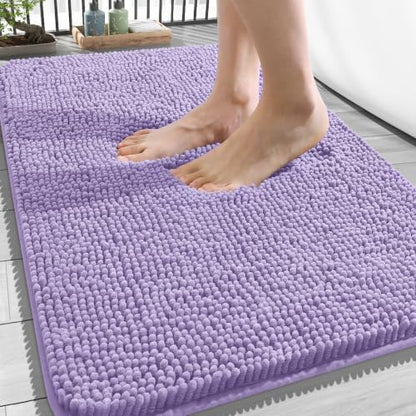 OLANLY Bathroom Rugs 34x21, Extra Soft Absorbent Chenille Bath Rugs by OLANLY