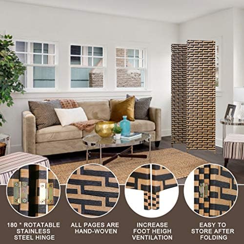 FDW 4-Panel Folding Room Divider | 6ft, Stack | Light & Portable - Image 3