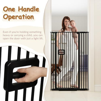 55'' Extra Tall Cat Gate, 34.2"-38.2" Wide Auto Close Tall Pet Gate - Image 5
