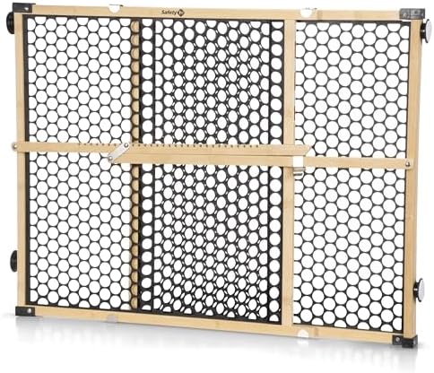 Safety 1st Bamboo Baby Gate for Doorways, No Drill Easy Install, Dog Gates by Safety1st