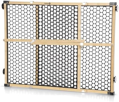 Safety 1st Bamboo Baby Gate for Doorways, No Drill Easy Install, Dog Gates by Safety1st
