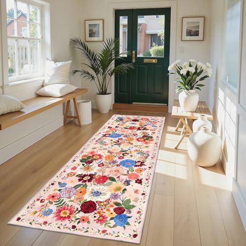 Blush Runner Rug for Hallways Kitchen 2x8 - Image 2