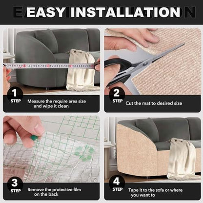 Self-Adhesive Cat Scratching Mat, Couch Protector from Cat Claws - Image 5