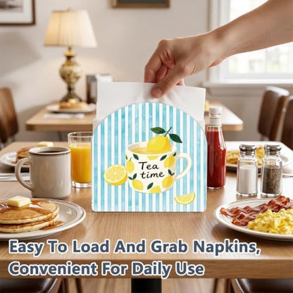 Lemon Tea Time Print Acrylic Napkin Holder - Image 4