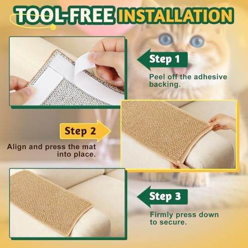 ENONCI Door Protector from Cat Scratching 19.6x7.8 Cat Wall Corner Scratcher - Image 6