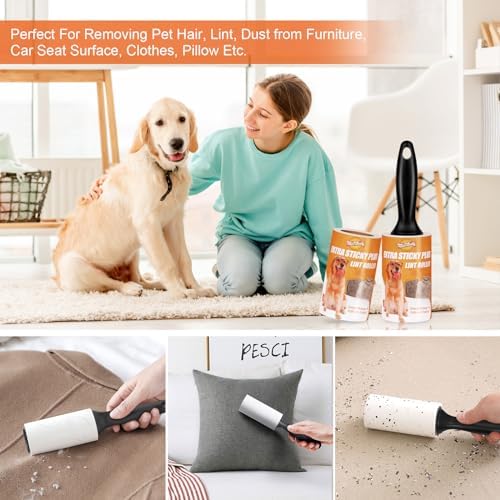 WulaWindy Lint Roller for Pet Hair, Extra Sticky Lint Rollers Pet Hair Remover - Image 3