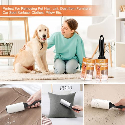 WulaWindy Lint Roller for Pet Hair, Extra Sticky Lint Rollers Pet Hair Remover - Image 3