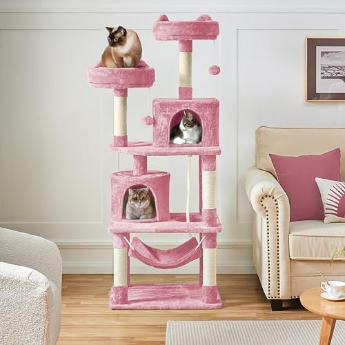 Yaheetech 62.5inches Cat Tree Cat Tower Cat Condo - Image 3