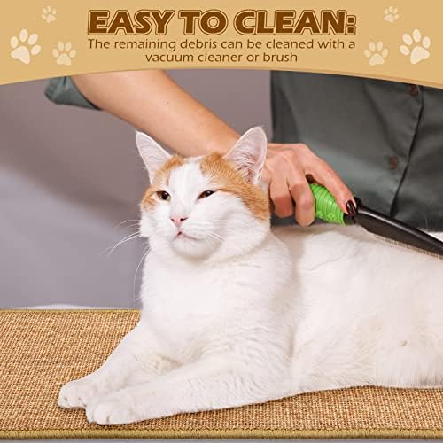 Riakrum 2 Pack Large Cat Scratch Pad Sisal Mat 32 x 16 Inches - Image 4