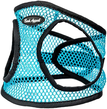 Bark Appeal Teal Netted Step-in Dog Harness by BarkAppeal