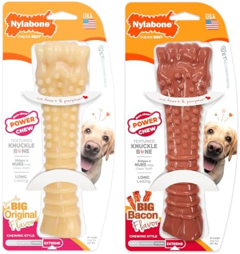 Nylabone Power Chew Textured Knuckle Bone Dog Chew Toys by Nylabone