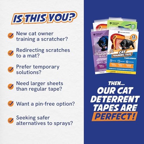 Panther Armor Cat Scratch Furniture Protector, 24 Double-Sided Tape Sheets - Image 6
