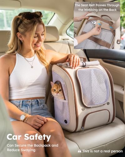 Pecute Cat Backpack Carrier, Spacious & Breathable Pet Backpack - Image 6