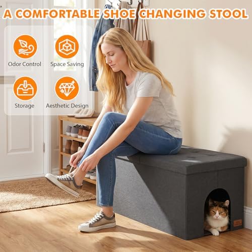 Zerbuger Cat Litter Box Enclosure Furniture - Image 3