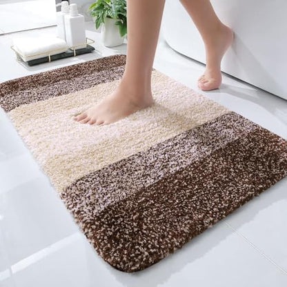 OLANLY Small Bathroom Rugs 24x16, Extra Soft Absorbent Microfiber Bath Rugs by OLANLY