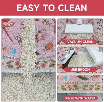 Cat Litter Mat, Traps 100% Cat Litter, Non-Slip Litter Box Trapping Mat - Image 6