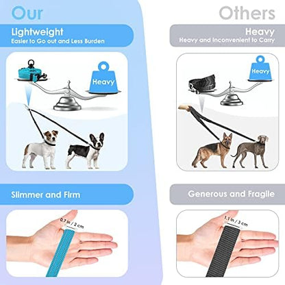 AUTOWT Double Dog Leash, No Tangle 360°Swivel Rotation Reflective Lead - Image 2