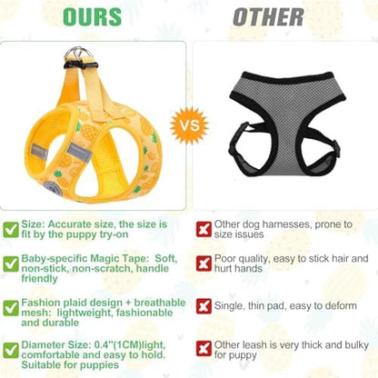 BEAUTYZOO Dog Harness Medium Sized and Leash Set, No Pull Pet Vest -Yellow - Image 5