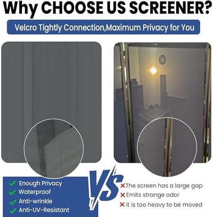 Room Divider, 4 Panel Upgraded 88” Folding Screen Highly Secretive - Image 4