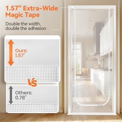 BFNN Cat Screen Door, Scratch Resistant Mesh Gate, Fit 36'' x 82'' Door - Image 5
