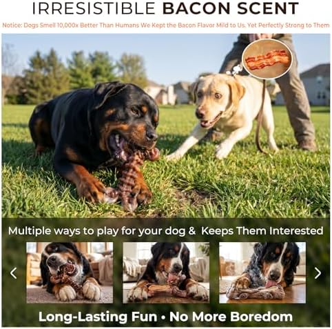 Kseroo 6-Pack Bacon Flavored Dog Chew Toys - Image 3