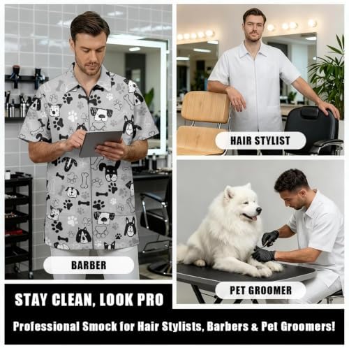 Funny Print Barber Jackets & Smocks - Image 6