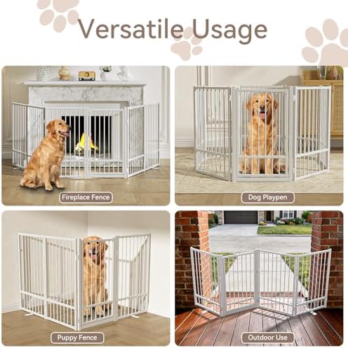 SNUOWU Full Metal Freestanding Dog Gate - Image 7