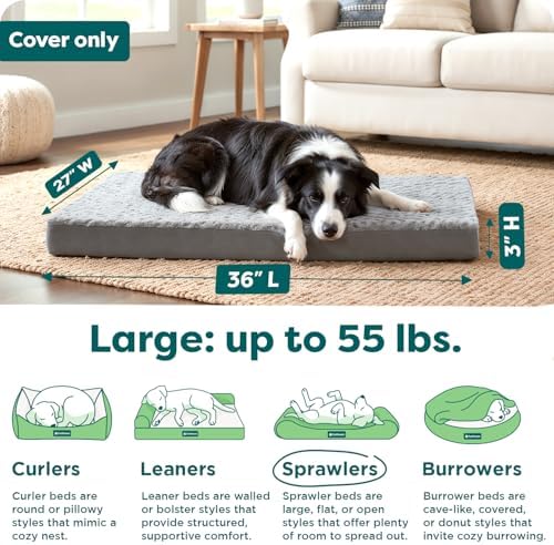 Furhaven Replacement Dog Bed Cover Ultra Plush Faux Fur & Suede Mattress - Image 3
