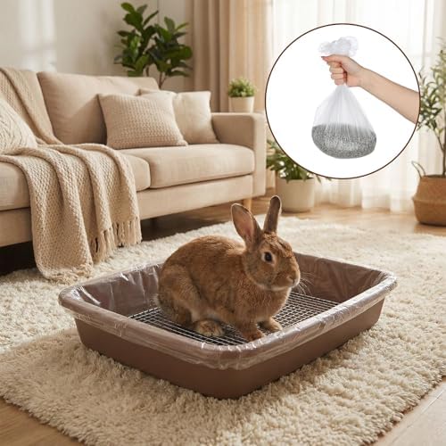 50 Pcs Disposable Plastic Cage Liners, Rabbit Litter Box Liners Leak Proof - Image 7