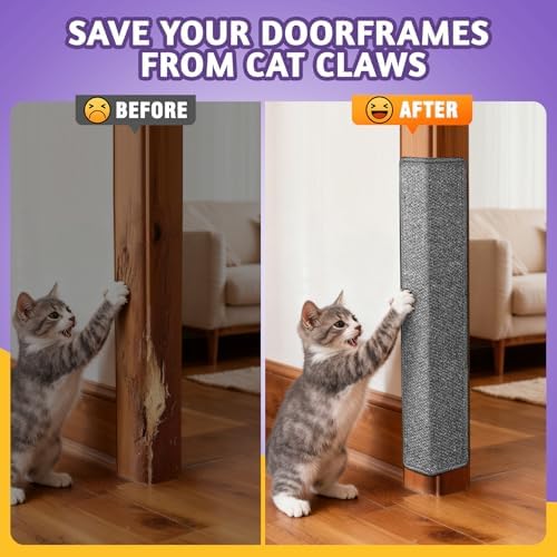 ENONCI Door Protector from Cat Scratching 30x7.8 Cat Wall Corner Scratcher - Image 3