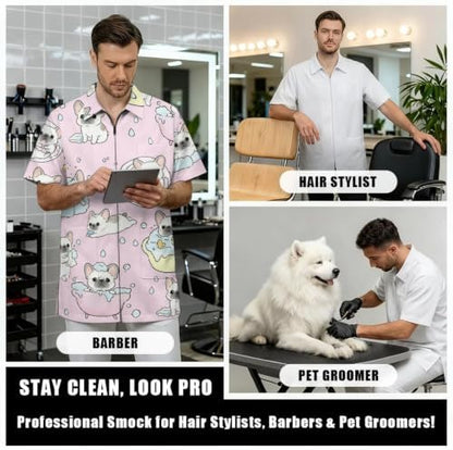 Funny Print Barber Jackets & Smocks - Image 6