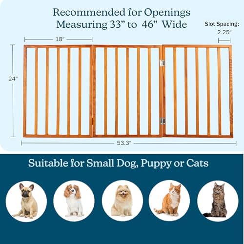 Pet Gate - 3-Panel Indoor Foldable Dog Fence - Image 2