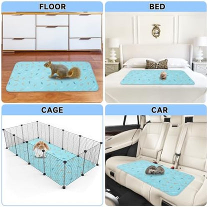 Sunheir 2 Pack Washable Guinea Pig Pee Pads, Absorbent Bedding Training Mat - Image 4