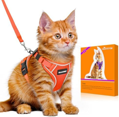 Cat Harness and Leash Set, Escape Proof Kitten Harness by DOMoreWithYourPet