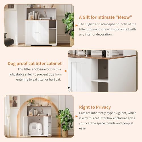 Garvee Dog-Proof Large Cat Litter Box Enclosure - Image 4